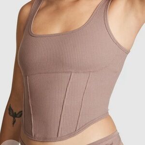 PINK Victoria's Secret Ribbed Crop Tank Top